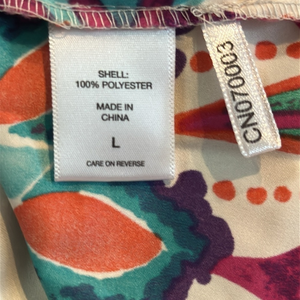 New York and Co Faux wrap dress floral, boho  print Farm Rio look alike Size L - Picture 7 of 9